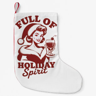 Weihnachtsstimmung voller Wein Snarky Weihnachten Kleiner Weihnachtsstrumpf