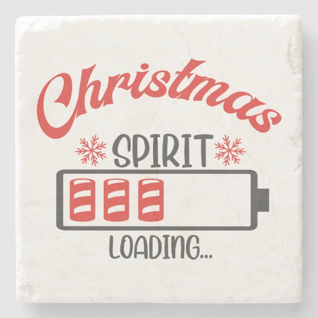 Weihnachtsstipengetränke laden zum Verweilen ein Steinuntersetzer (Vorderseite)