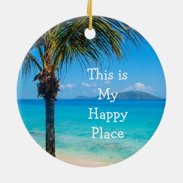 Weihnachtsstrand-Dekor-Verzierung: Mein Keramik Ornament (Hinten)