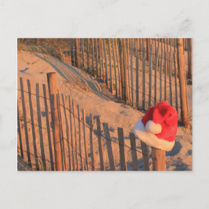 Weihnachtsstrand-Themen-Postkarte Feiertagspostkarte