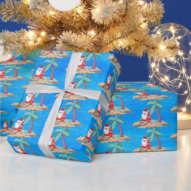 Weihnachtsstrand Weihnachten Party Geschenkpapier (Feiertage)