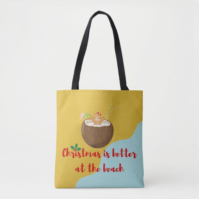 Weihnachtsstrandplätzchen Tasche (Vorderseite)