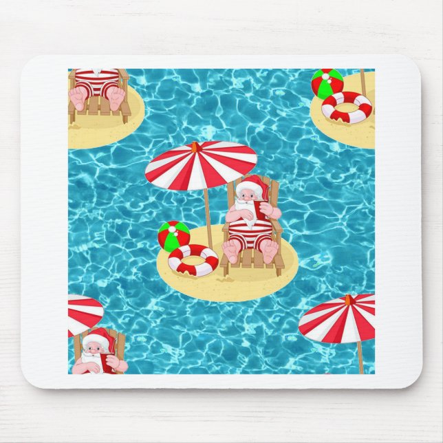 Weihnachtsstrandsklee Mousepad (Vorne)