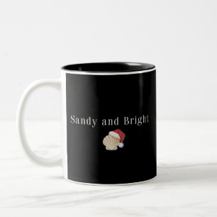 Weihnachtsstrandurlaub Sandig und hell Muschel Zweifarbige Tasse