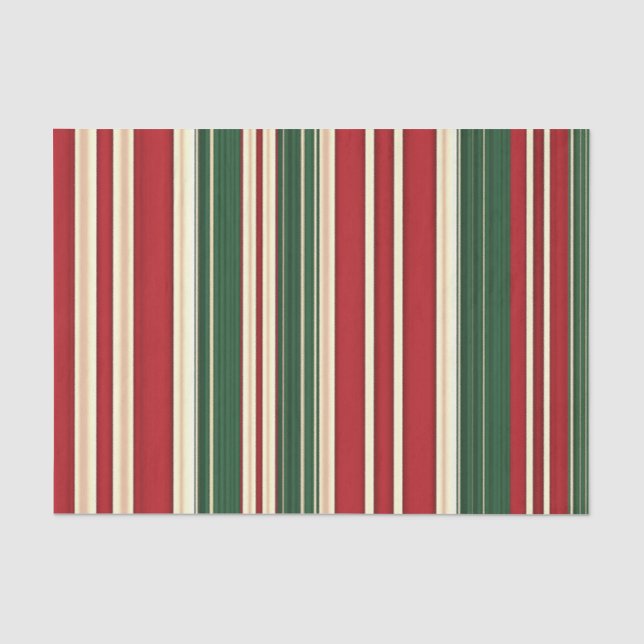 Weihnachtsstreifen-1-GEWEBE-WRAPPING-PAPIER Seidenpapier (Vorderseite)