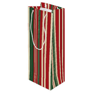 Weihnachtsstreifen-1-WEIN-GIFT-BAG Geschenktüte Für Weinflaschen