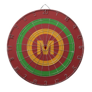 Weihnachtsstreifen auf Monogramm-Tafel Dartscheibe