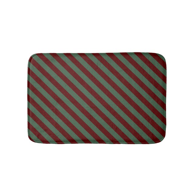 Weihnachtsstreifen Badematte (Vorderseite)