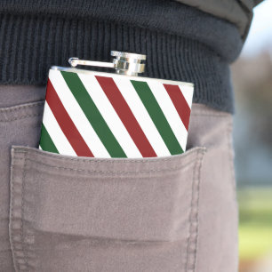 Weihnachtsstreifen Flachmann
