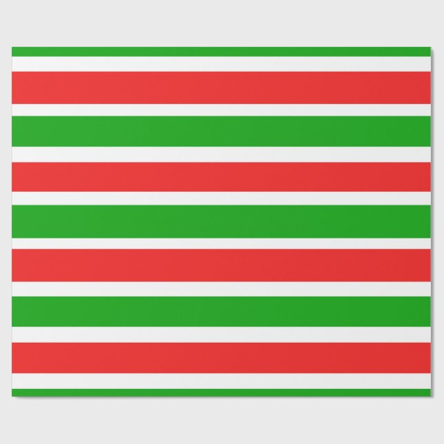 Weihnachtsstreifen Geschenkpapier (Flach)
