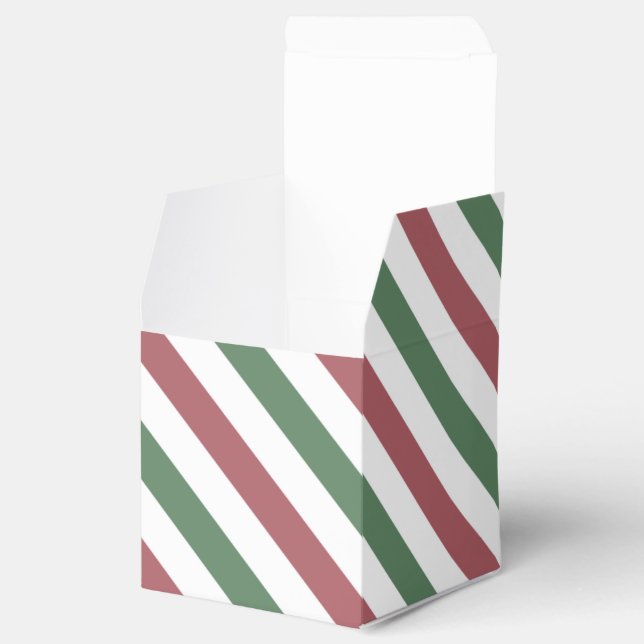 Weihnachtsstreifen Geschenkschachtel (Geöffnet)