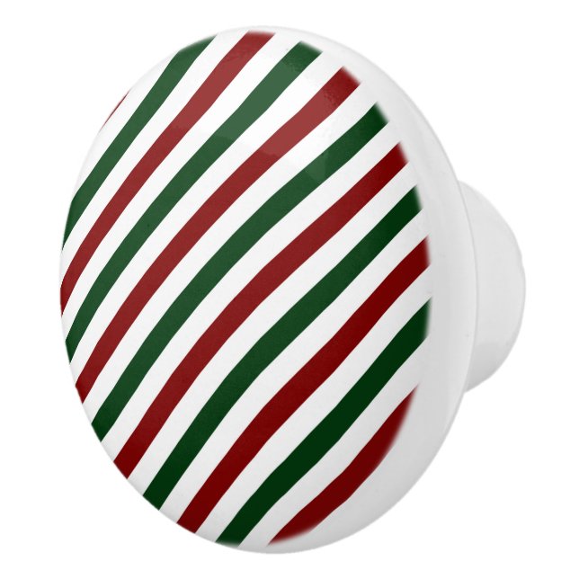 Weihnachtsstreifen Keramikknauf (Rechts)