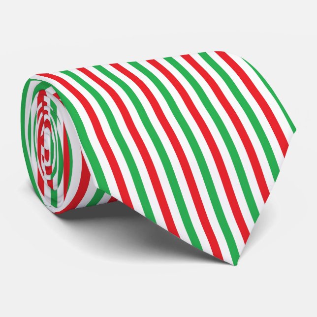 Weihnachtsstreifen Krawatte (Gerollt)