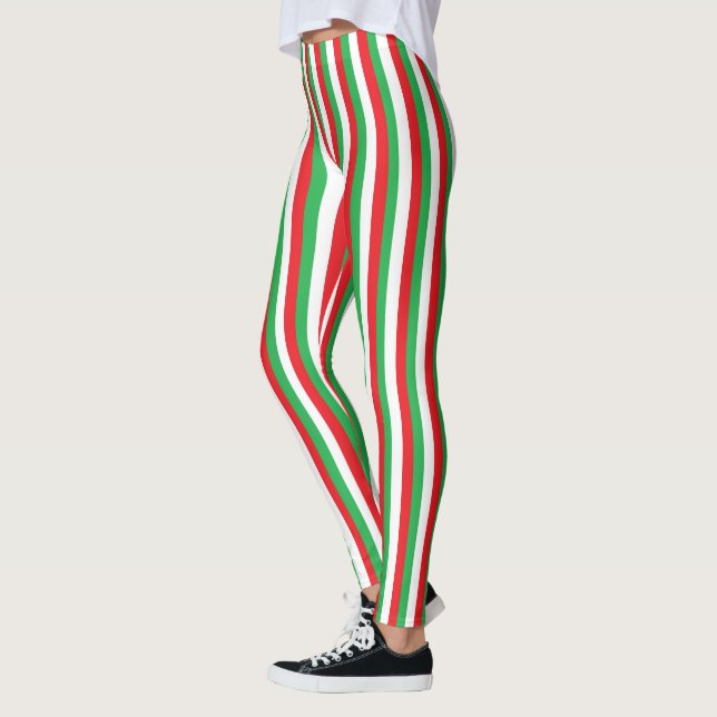 Weihnachtsstreifen Leggings (Links)