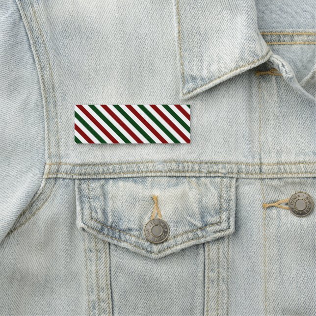 Weihnachtsstreifen Namensschild (Beispiel)