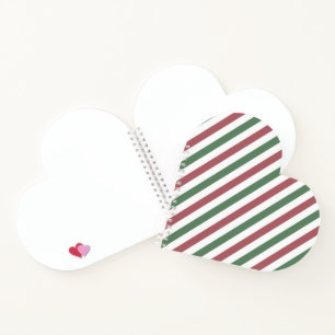 Weihnachtsstreifen Notizbuch