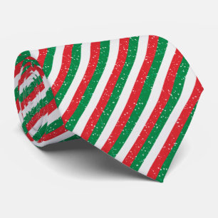 Weihnachtsstreifen Peppermint mit Schnee Urlaub Krawatte