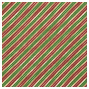 Weihnachtsstreifen Rot Grün Gold Stoff