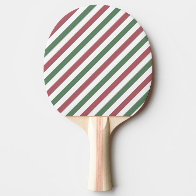 Weihnachtsstreifen Tischtennis Schläger (Vorderseite)