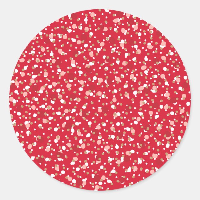 Weihnachtsstreusel Roter Aufkleber (Vorderseite)