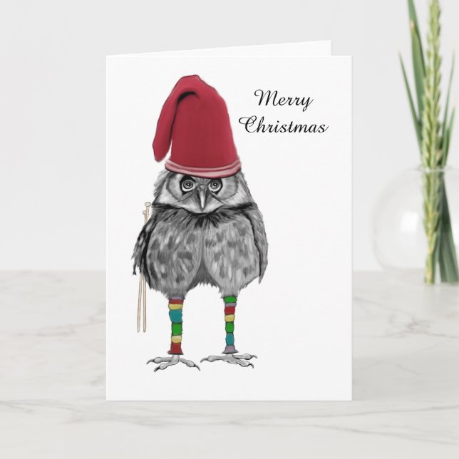 WeihnachtsStrick Feiertagskarte (Vorderseite)