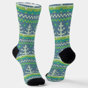 Weihnachtsstrick Socken
