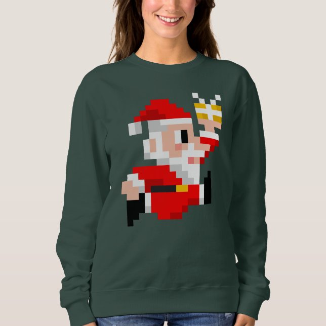 Weihnachtsstrickjacke des weihnachtsmanns der sweatshirt (Vorderseite)
