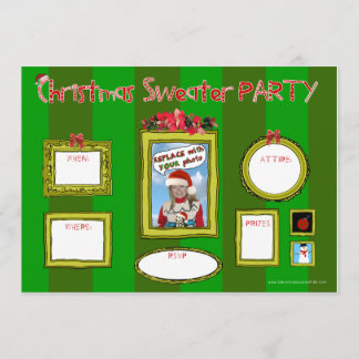 Weihnachtsstrickjacke-Party Invitation_template1 Einladung