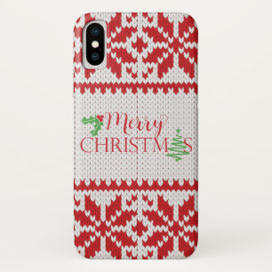 Weihnachtsstrickjacke-Schneeflocke iPhone Fall Case-Mate iPhone Hülle