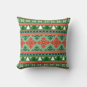 Weihnachtsstrickmuster Kissen
