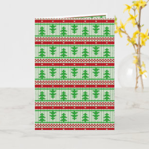 Weihnachtsstrickmuster nahtloses Muster 2 + Ihre I Karte