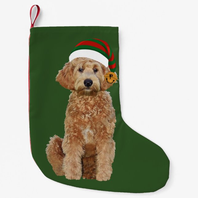 WeihnachtsStrumpf mit goldenem Gekritzel Kleiner Weihnachtsstrumpf (Vorderseite)