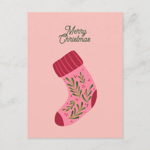 Weihnachtsstrumpf Postkarte