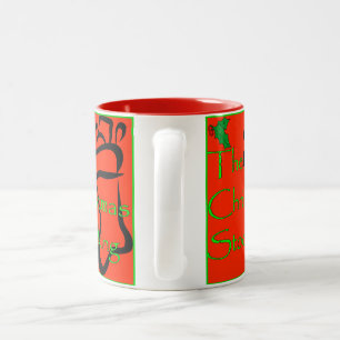 WeihnachtsStrumpf-Tasse Zweifarbige Tasse