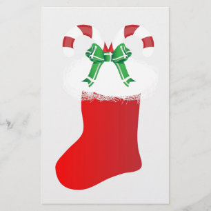 WeihnachtsStrumpf-Zuckerstange-Friedensschicksal Briefpapier