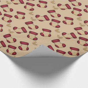Weihnachtsstrümpfe Geschenkpapier