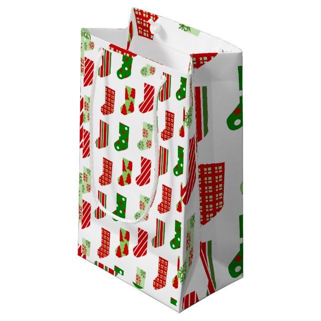 WeihnachtsStrümpfe Kleine Geschenktüte (Vorderseite Schrägansicht)