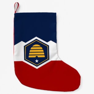 Weihnachtsstrümpfe mit der Flagge von Utah, USA