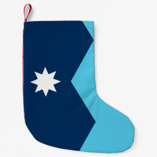 Weihnachtsstrümpfe mit Flagge von Minnesota, USA