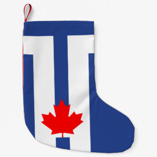 Weihnachtsstrümpfe mit Flagge von Toronto, Kanada