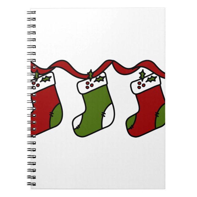 WeihnachtsStrümpfe Notizblock (Vorderseite)
