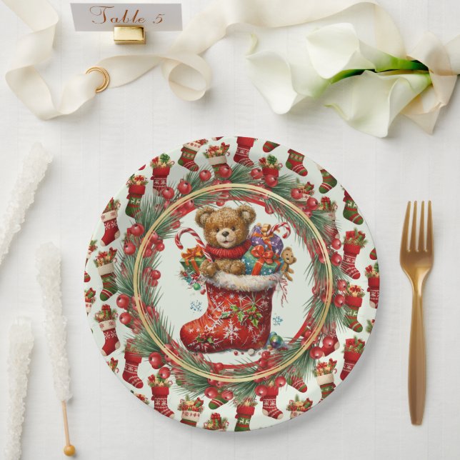 Weihnachtsstrümpfe Pappteller (Hochzeit)