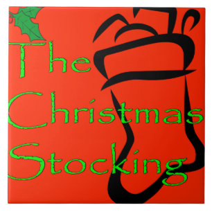 WeihnachtsStrumpflogo Fliese/trivet Fliese