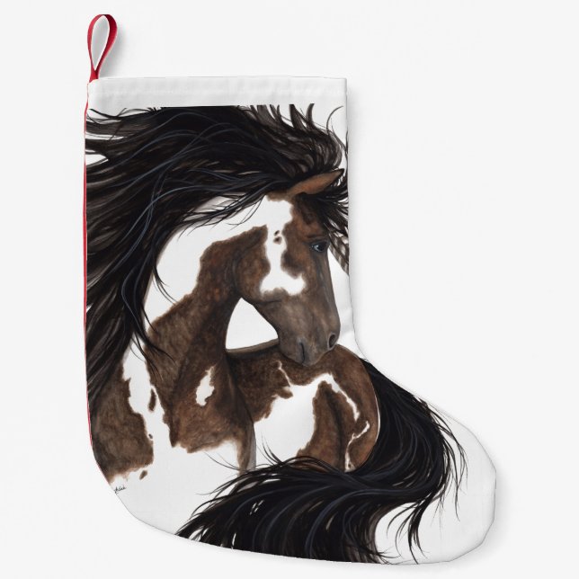 WeihnachtsStrumpfmajestätisches Pinto-Pferd durch Kleiner Weihnachtsstrumpf (Vorderseite)