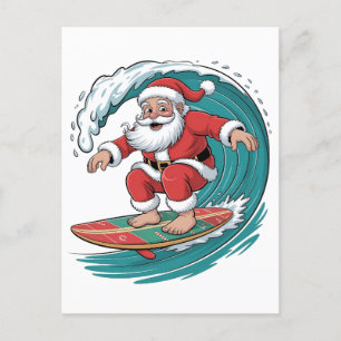 Weihnachtssurfen Weihnachten Weihnachtsfeiertag Einladungspostkarte