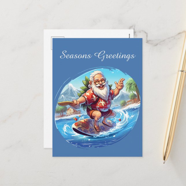 Weihnachtssurfen Weihnachten Weihnachtsfeiertag hi (Vorderseite/Rückseite Beispiel)