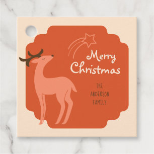 Weihnachtssüße Rentiere CC1251 Retro SVG Geschenkanhänger