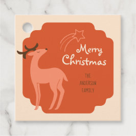 Weihnachtssüße Rentiere CC1251 Retro SVG Geschenkanhänger