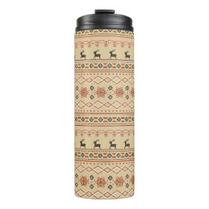 Weihnachtssüßer-Rentiermuster Thermosbecher