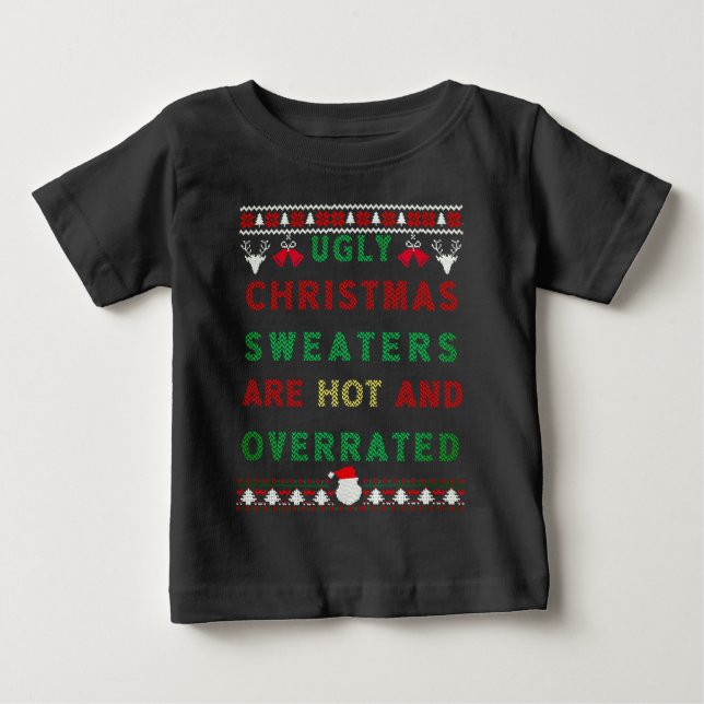 Weihnachtssüßer sind heiß und überbewertet baby t-shirt (Vorderseite)